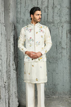 Load image into Gallery viewer, Ivory Gulmohar Bloom Waistcoat Set
