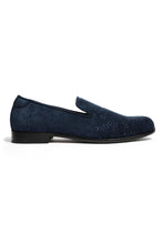 Load image into Gallery viewer, Azure Dreams Velvet Embroidered Shoes

