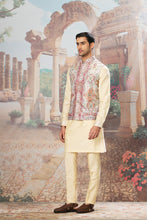 Load image into Gallery viewer, Mughal Minaret Digital Print Mirror Embroidered Kurta Bundi Set
