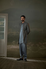 Load image into Gallery viewer, GREY OPEN JACKET WITH KURTA AND SALWAR
