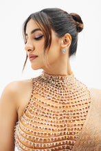Load image into Gallery viewer, MARGOT BEADED DRAPED SAREE SET
