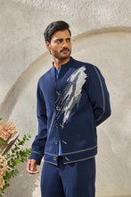 Load image into Gallery viewer, Navy Paint Strokes Shacket Set
