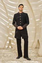 Load image into Gallery viewer, Black Veil Indowestern Set
