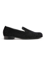 Load image into Gallery viewer, Obsidian Bloom Velvet Embroidered Shoes
