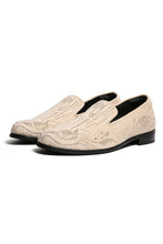 Load image into Gallery viewer, Celestial Sand Velvet Embroidered Shoes
