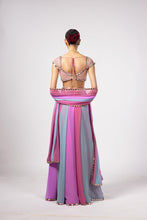 Load image into Gallery viewer, AQUA LEHENGA PANTS SET

