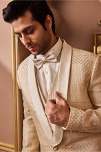 Load image into Gallery viewer, BEIGE TUXEDO JACKET, WAISTCOAT AND  PANT
