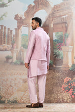 Load image into Gallery viewer, Lilac Wisteria Velvet Embroidered Kurta Bundi Set
