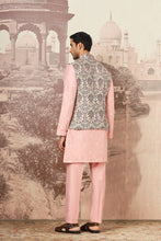 Load image into Gallery viewer, Orchid Rose Chanderi Embroidered Kurta Bundi Set
