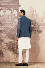 Load image into Gallery viewer, Indigo Kantha Embroidered Bandhgala Set
