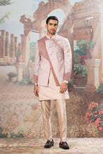 Load image into Gallery viewer, Lilac Seraphic Asymmetric Embroidered Bandhgala Set
