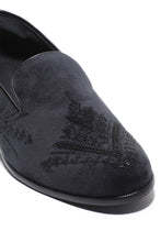 Load image into Gallery viewer, Onyx Elegance Velvet Slip-Ons
