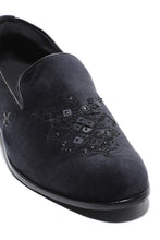 Load image into Gallery viewer, Midnight Luxe Velvet Slip-Ons
