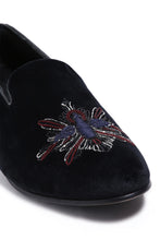 Load image into Gallery viewer, Midnight Crest Velvet Mojdis
