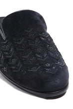 Load image into Gallery viewer, Midnight Geometry Velvet Mules
