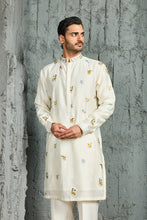 Load image into Gallery viewer, Ivory Gulmohar Bloom Waistcoat Set
