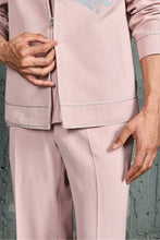 Load image into Gallery viewer, Bubblegum Pink Paint Strokes Shacket Set
