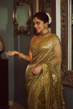 Load image into Gallery viewer, Saanjh sheesh saree set
