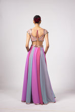 Load image into Gallery viewer, AQUA LEHENGA PANTS SET
