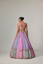 Load image into Gallery viewer, MAUVE MULTICOLOR SEQUIN SCATTERED LEHENGA WITH SWEETHEART NECK BLOUSE
