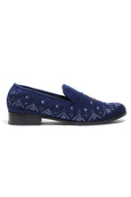 Load image into Gallery viewer, Celestial Navy Velvet Slip-Ons
