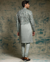 Load image into Gallery viewer, Chateau Gray hand embroidered sherwani set
