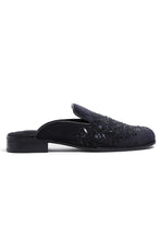Load image into Gallery viewer, Midnight Geometry Velvet Mules
