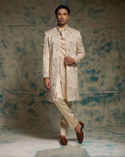 Load image into Gallery viewer, Buttercream hand embroidered contempoarary jacket set
