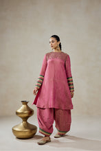 Load image into Gallery viewer, Rose Pink Crinkle Tissue Suit Salwar Set
