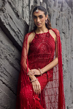 Load image into Gallery viewer, Crimson Red Sharara set
