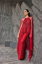 Load image into Gallery viewer, Crimson Red Sharara set

