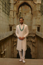 Load image into Gallery viewer, Ivory All Over Geometric Embroidered Sherwani Set
