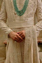 Load image into Gallery viewer, Linen Silk Brocade Zardozi Sherwani Set
