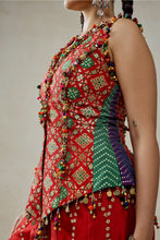 Load image into Gallery viewer, Red Patola Silk With Worked Sharara Set
