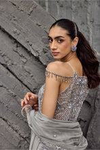 Load image into Gallery viewer, Silver sparkle sharara set
