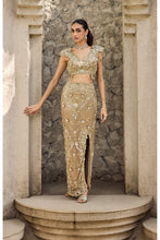 Load image into Gallery viewer, Gilded cut work gown
