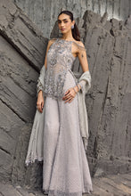 Load image into Gallery viewer, Silver sparkle sharara set
