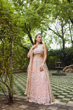 Load image into Gallery viewer, Dream - A soft pink and ivory lehenga
