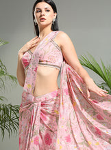 Load image into Gallery viewer, Blush Pink Slit saree
