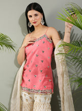 Load image into Gallery viewer, Blush Pink and Ivory sharara set
