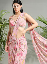 Load image into Gallery viewer, Blush Pink Slit saree
