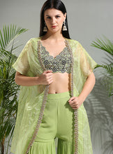 Load image into Gallery viewer, Olive Green Sharara set
