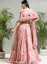 Load image into Gallery viewer, Blush Pink floral lehenga set
