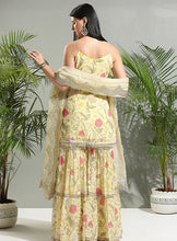 Load image into Gallery viewer, Yellow floral sharara set
