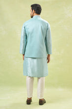 Load image into Gallery viewer, Powder Blue Embroidered Kurta-Jacket Set
