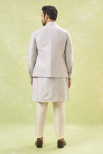Load image into Gallery viewer, Grey Embroidered Kurta-Jacket Set
