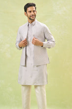 Load image into Gallery viewer, Grey Embroidered Kurta-Jacket Set
