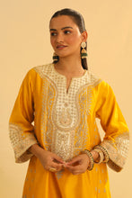 Load image into Gallery viewer, Arisana - Mustard Short Kalidaar Chauga with Salwar
