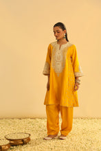 Load image into Gallery viewer, Arisana - Mustard Short Kalidaar Chauga with Salwar
