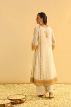 Load image into Gallery viewer, Asmira - Daisy Ivory Long Kurta with Palazzo &amp; Dupatta
